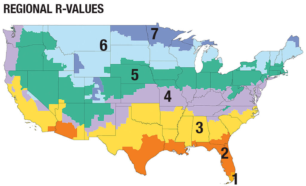 R-Values US map