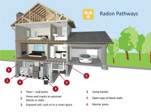 Radon pathways into home