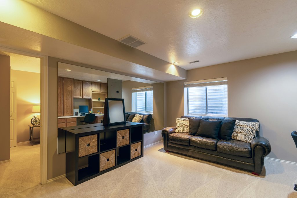 Basement apartment with egress window