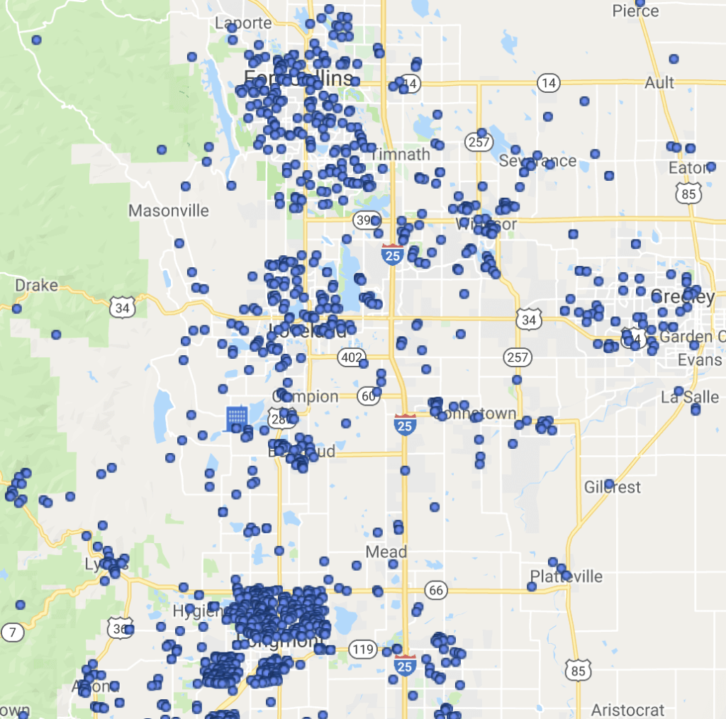 Fort Collins Home Inspector Home Inspection Fort Collins Map of inspections