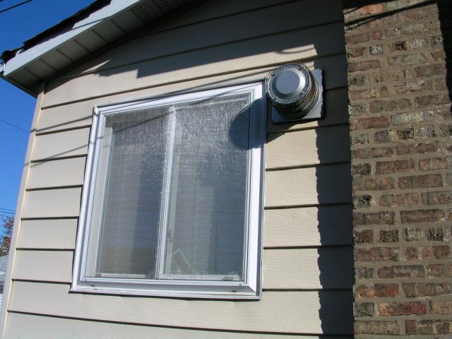 Exhaust vent too close to openable window